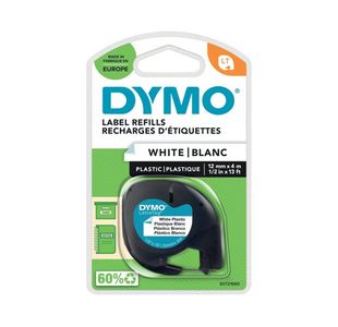 Dymo Letratag Tape 12Mmx4M White Prl