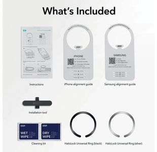 Esr Halolock Univring Slv/Blk Pk2