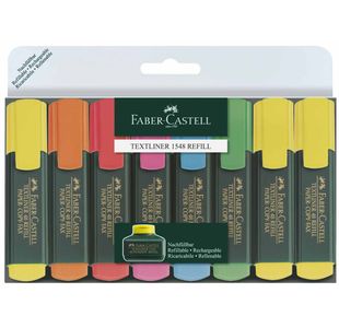 FABER CASTELL TEXTLINER PK6+2FREE ASSORTED