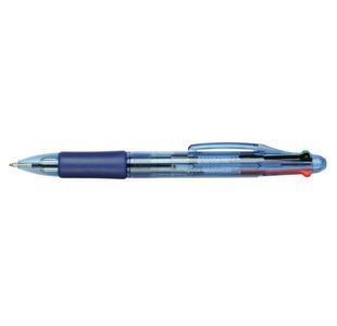 4-Col Ball Pen Blk/Blue/Red/Grn Pk12