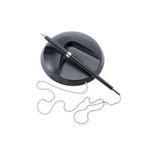 Desk Ball Pen Chained To Base Black