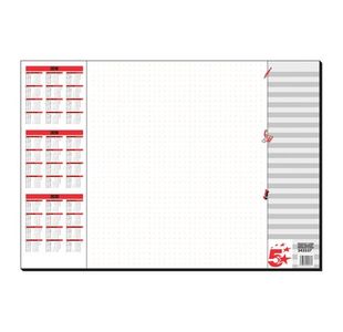 Paper Desk Pad 590X410Mm Wht Printed