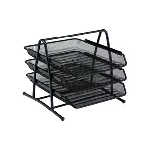 Mesh Ltr Tray Stkb Portrait Fc Black