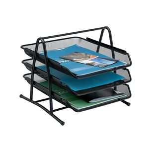 Mesh Ltr Tray Stkb Portrait Fc Black