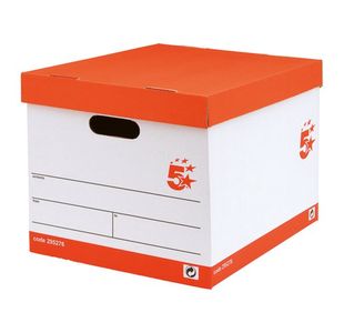 Office Storage Box Red/Wht Pk10