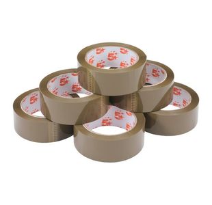 Packaging Tape Pp 38Mmx66M Buff Pk6