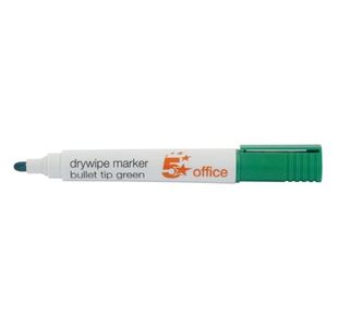 Drywipe Marker Bullet Tip Grn Pk12