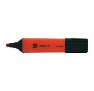 Highlighter Chisel Tip Red Pk12