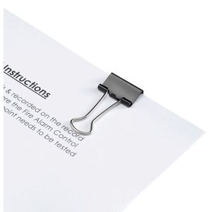 Foldback Clips 19Mm Black Pk12