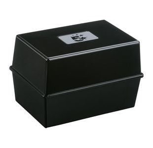 Card Index Box Cap 250 Cards Black