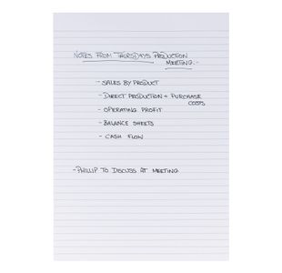 Memo Pad Hbnd A4 Wht Ppr Pk10