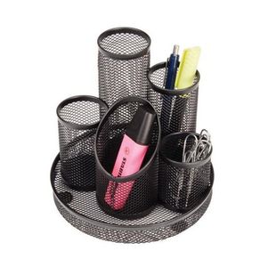 Desk Tidy Mesh 5 Compartment Black