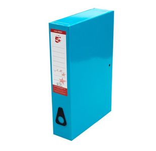 Box File Foolscap Blue Pk5