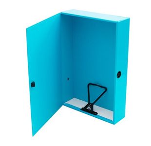 Box File Foolscap Blue Pk5