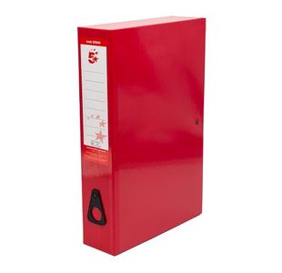 Box File Foolscap Red Pk5