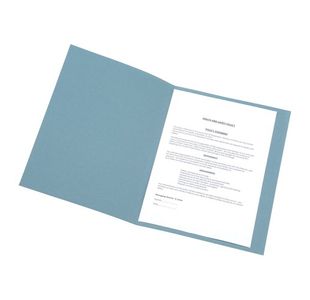 Sq Cut Folder 250Gsm A4 Blue Pk100