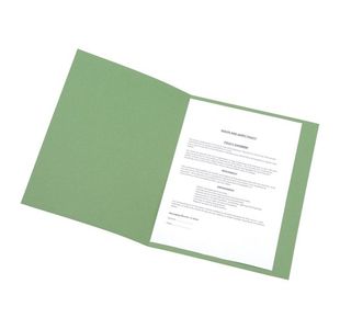 Sq Cut Folder 250Gsm A4 Grn Pk100