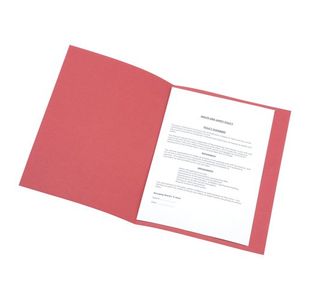 Sq Cut Folder 250Gsm A4 Red Pk100