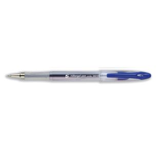 Roller Gel Pen Clr Barrel Blue Pk12