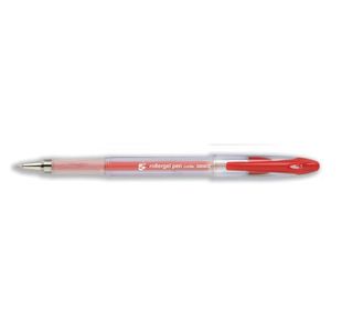 Roller Gel Pen Clr Barrel Red Pk12