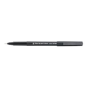 Fibre Tip Pen Medium Black Pk12