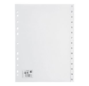 Index 1-15 Multipunched 120Mi A4 Wht