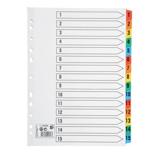 Index 1-15 Mylar-Reinf 160Gsm A4 Wht