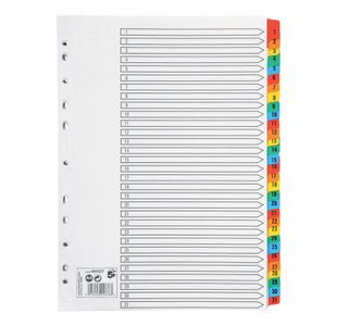 Index 1-31 Mylar-Reinf 160Gsm A4 Wht