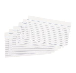 Recd Cards 5X3In 127X76Mm Wht Pk100