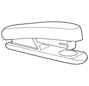 Stapler Half Strip Black