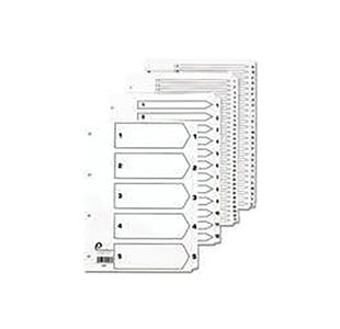 Index A-Z 26Part Mpch Tab A4 White