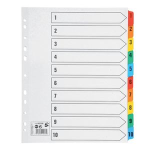 Maxi Index 1-10 Tab Ext Wide A4+ Wht