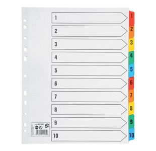 Maxi Index 1-10 Tab Ext Wide A4+ Wht