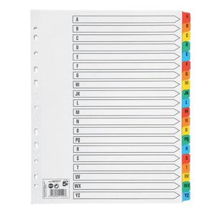 Maxi Index A-Z Tab Ext Wide A4+ Wht