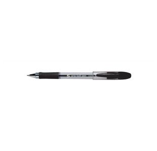 Elite Rubber Grip Ball Pen Blk Pk12