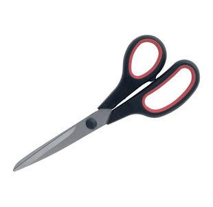 Scissors 210Mm Rubber/Ssteel Blk/Red