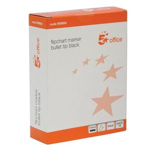 Flipchart Marker Bullet Tip Blk Pk12
