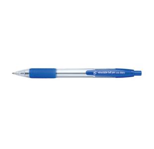 Retr Grip Ball Pen Med Blue Pk10