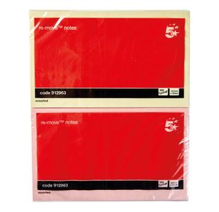 Re-Move Notes Pastel 76X127Mm Pk12
