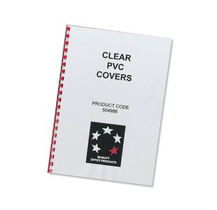 Comb Bndg Covers Pvc A4 Clr Pk100
