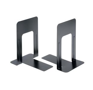 Bookends 180Mm Metal 7 Inch Blk Pk2