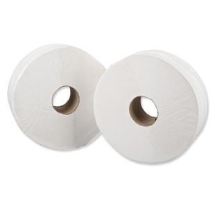 Jumbo Toilet Roll 1-Ply Wht Pk6