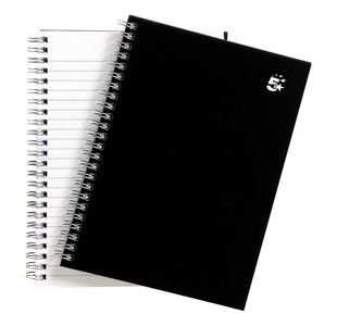 Notebook Wirebound A5 Blk Pk5