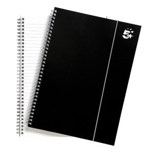 Notebook Wbnd Ruled 160Pp A4 Blk Pk6