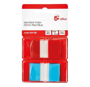 Index Flags 50/Pack 25Mm Red/Blu Pk2