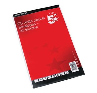 Envelopes Pkt 90Gsm C5 White Pk25