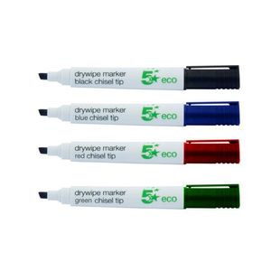 Eco Drywipe Marker Chisel Pk4