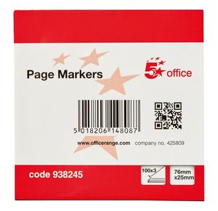 Index Neon Page Markers 25X76Mm