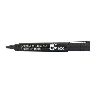 Eco Permanent Marker Bullet Blk Pk10