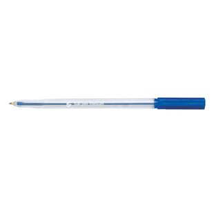 Ball Pen Clr Barrel Med Blue Pk20